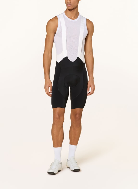 Rapha Cykelshorts PRO TEAM BIB III med stropper og polstret indlæg SORT / ECRU / HVID