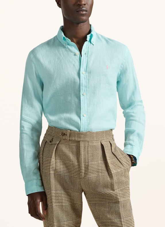 POLO RALPH LAUREN Chemise en lin coupe slim MENTHE