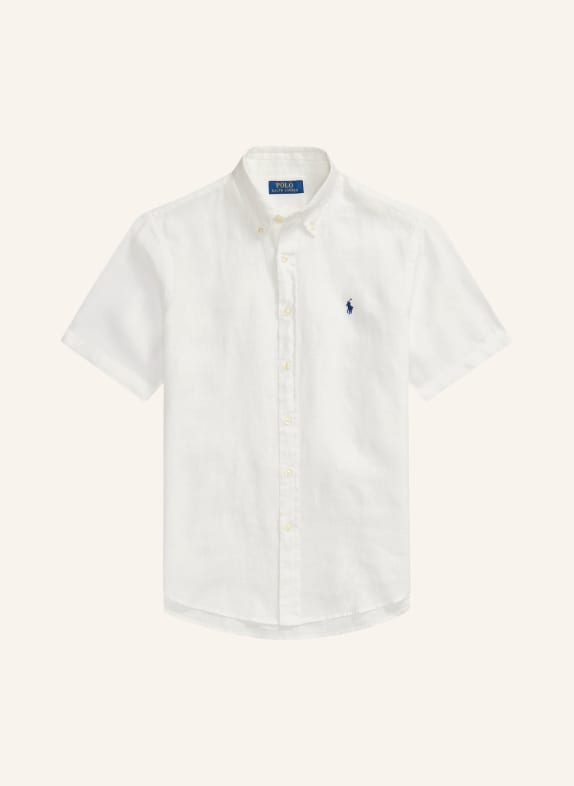 POLO RALPH LAUREN Kurzarm-Hemd Custom Fit aus Leinen WEISS