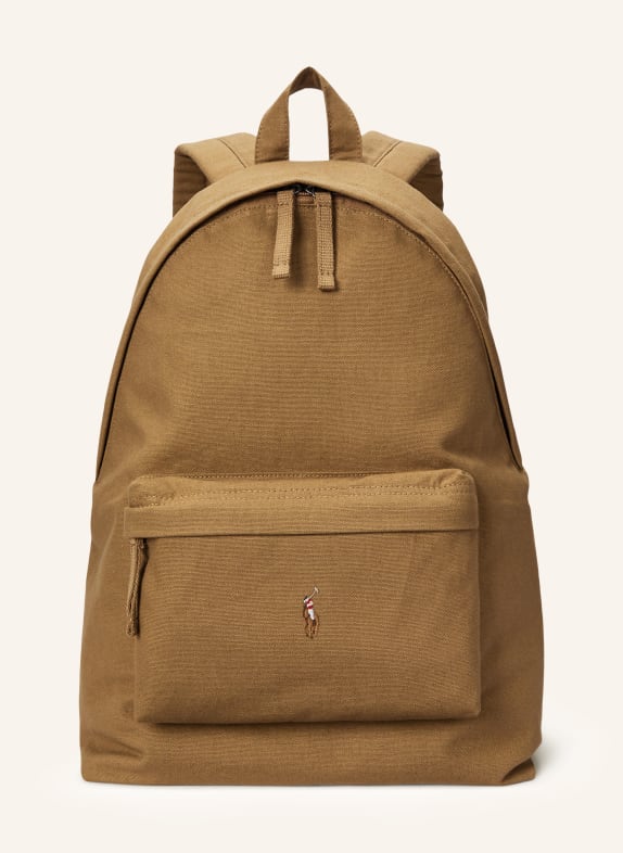 POLO RALPH LAUREN Backpack KHAKI / SILVER