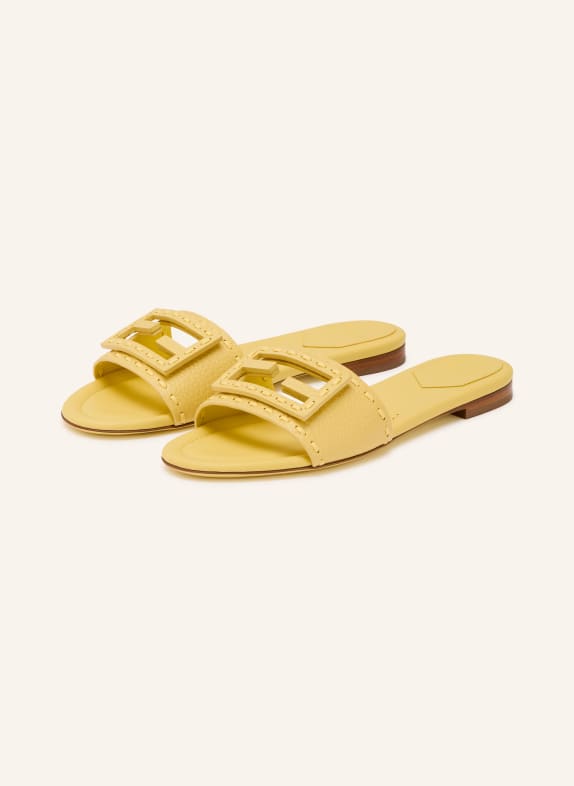 FENDI mules JAUNE CLAIR