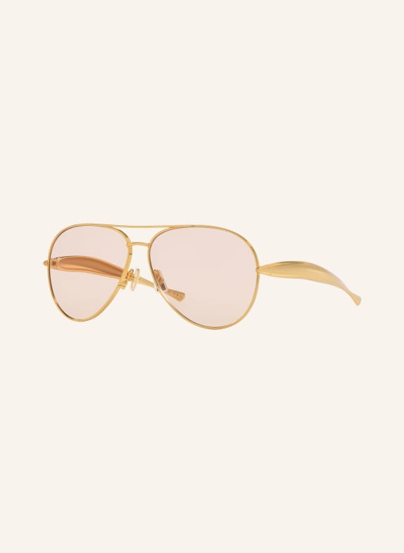 BOTTEGA VENETA Sonnenbrille 6J000440 GOLD/ HELLBRAUN