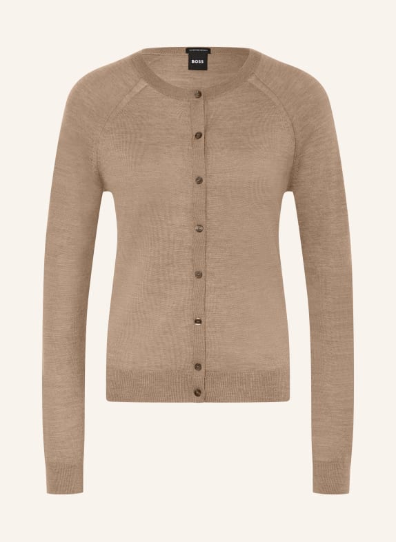 BOSS Cardigan FONAMI LIGHT BROWN