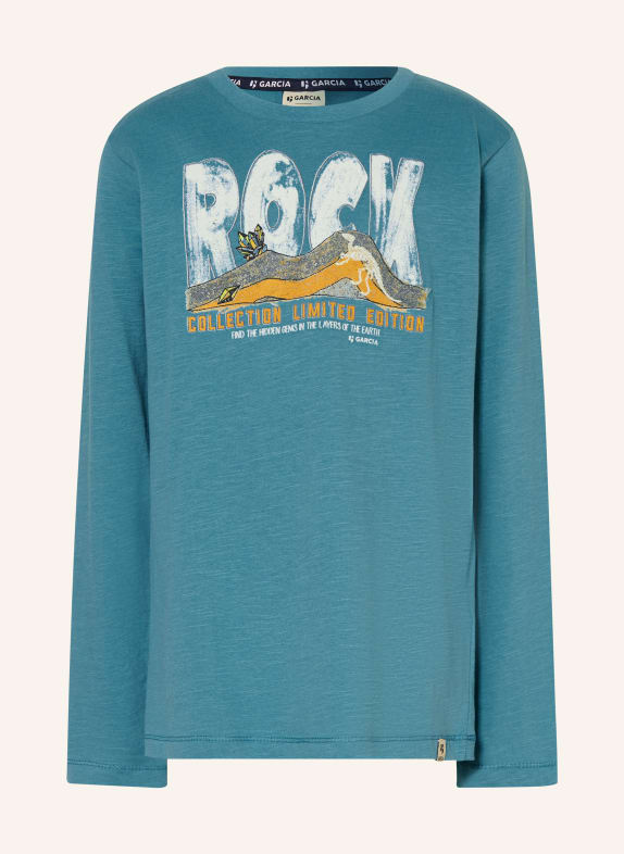 GARCIA Longsleeve TÜRKIS / DUNKELGELB / WEISS