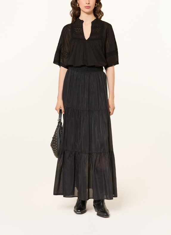 NEO NOIR Blouse-shirt SIAMA met kant ZWART