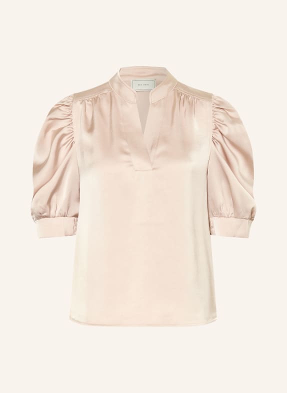 NEO NOIR Bluzka ROELLA z satyny BEŻOWY