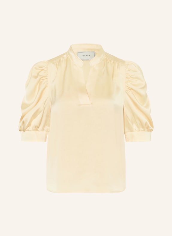 NEO NOIR Bluzka ROELLA z satyny JASNOŻÓŁTY