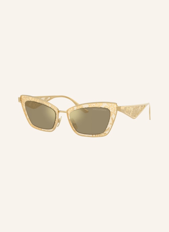 DOLCE & GABBANA Sonnenbrille DG2311 GOLD/ GRAU VERSPIEGELT