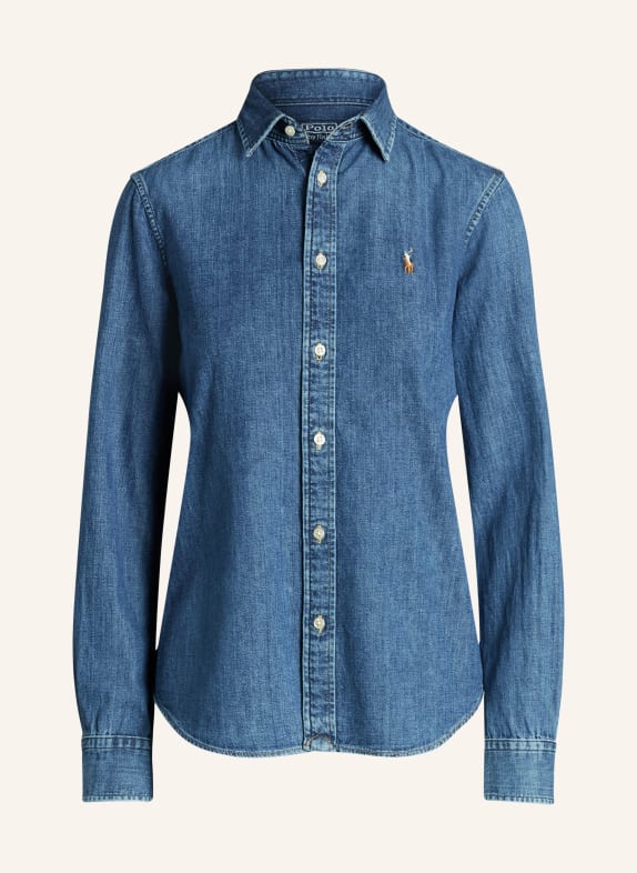 POLO RALPH LAUREN Overhemdblouse in jeanslook BLAUW