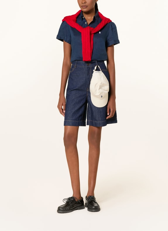 POLO RALPH LAUREN Leinenbluse DUNKELBLAU