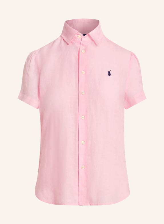 POLO RALPH LAUREN Lněná halenka RŮŽOVÁ