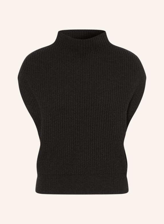lilienfels Pull sans manches en cachemire NOIR