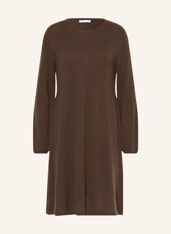 lilienfels Robe en maille avec cachemire MARRON FONCÉ
