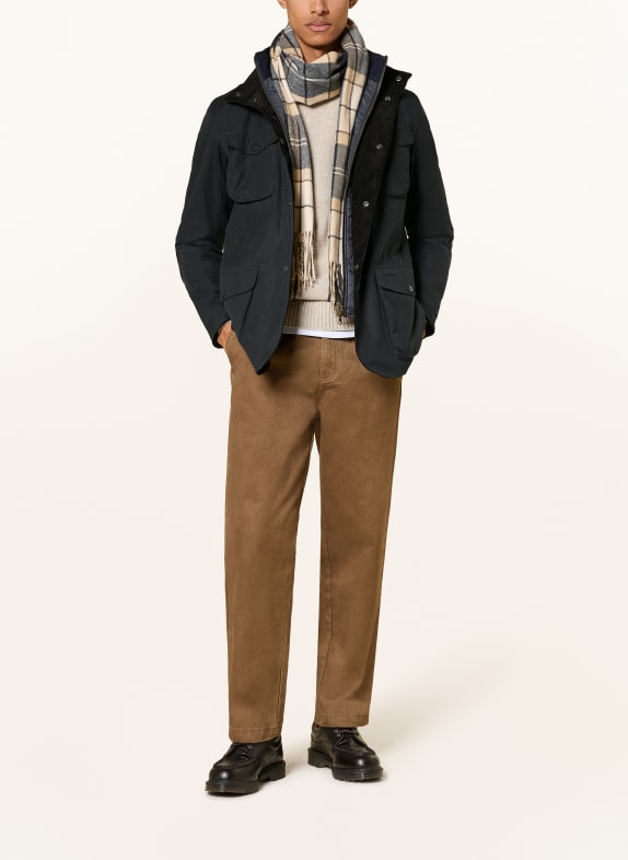 Barbour Veldjas OGSTON WAX DONKERBLAUW / MARRON FONCÉ