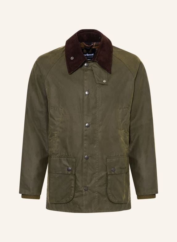 Barbour Veldjas BEDALE WAX KAKI / MARRON FONCÉ
