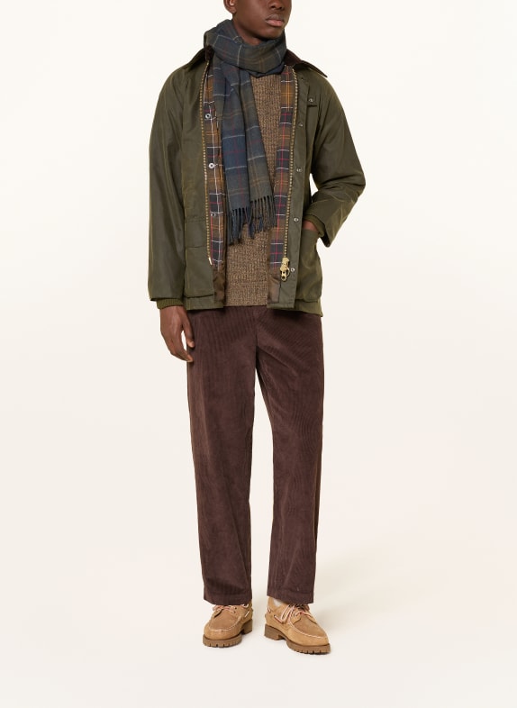 Barbour Veldjas BEDALE WAX KAKI / MARRON FONCÉ