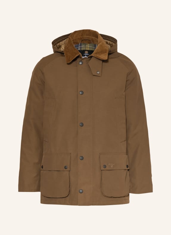 Barbour Jas WINTER ASHBY met afneembare capuchon KAKI / MARRON FONCÉ