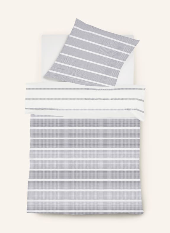 fleuresse Bettwäsche FARO GRAU / WEISS