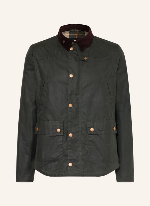 Barbour REELIN field jacket DARK GREEN / DARK BROWN