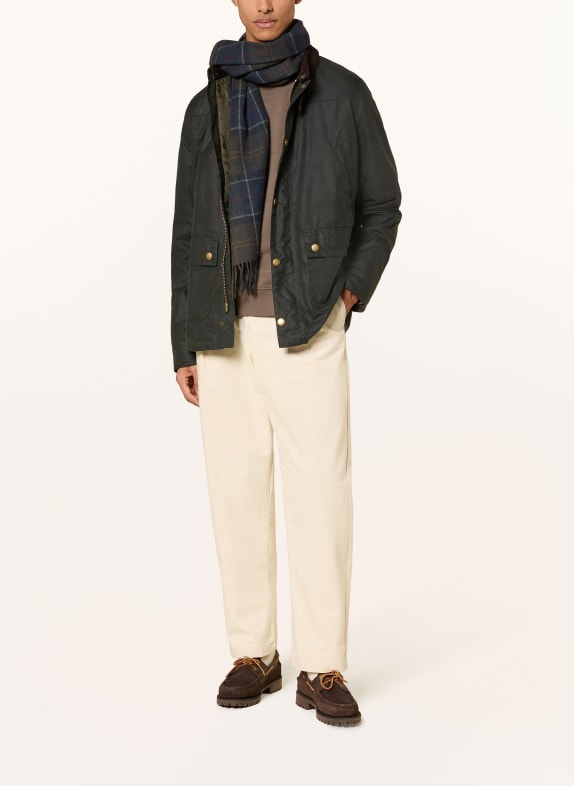 Barbour Veldjas REELIN DONKERGROEN / MARRON FONCÉ
