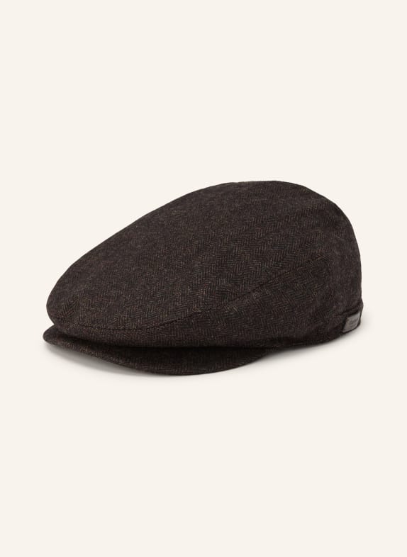Barbour Schiebermütze BARLOW mit Wolle DUNKELBRAUN