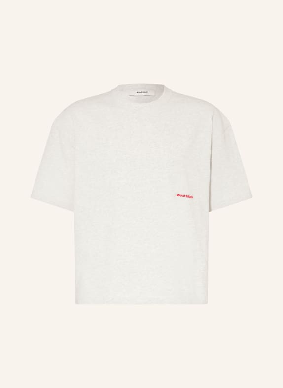 about:blank T-shirt LIGHT GRAY / RED