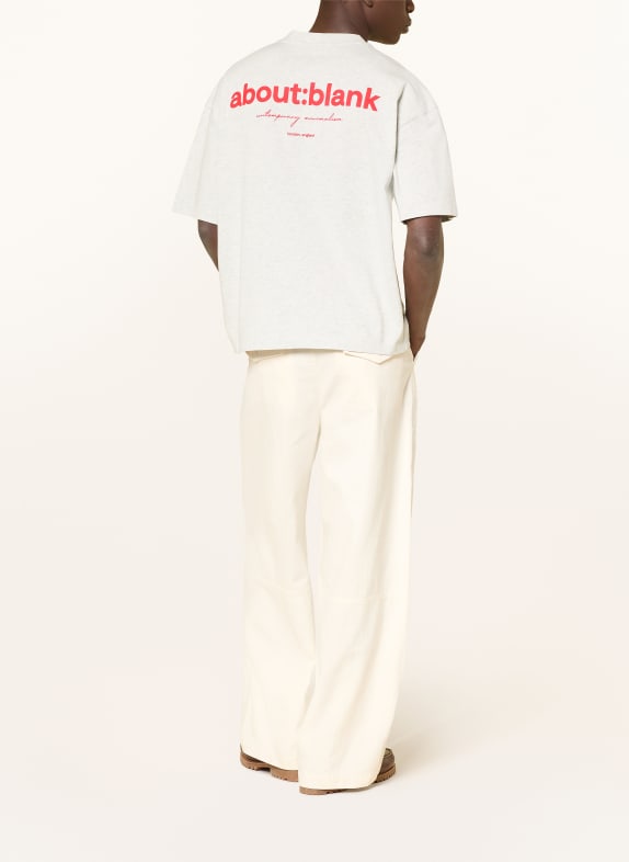 about:blank T-shirt LICHTGRIJS / ROOD