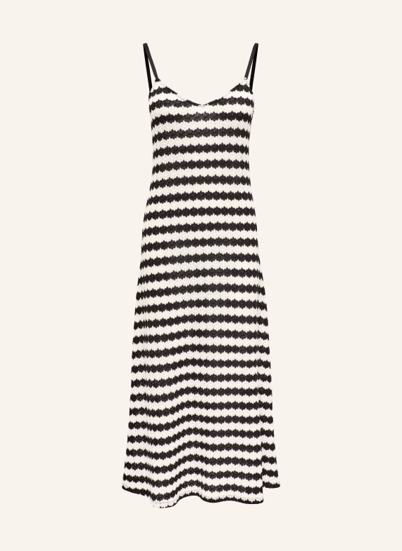 ONLY pletené šaty ČERNÁ / BÍLÁ