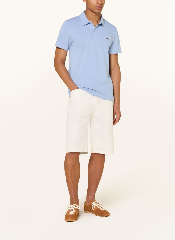 LACOSTE Strikket poloshirt, regular fit LYSEBLÅ