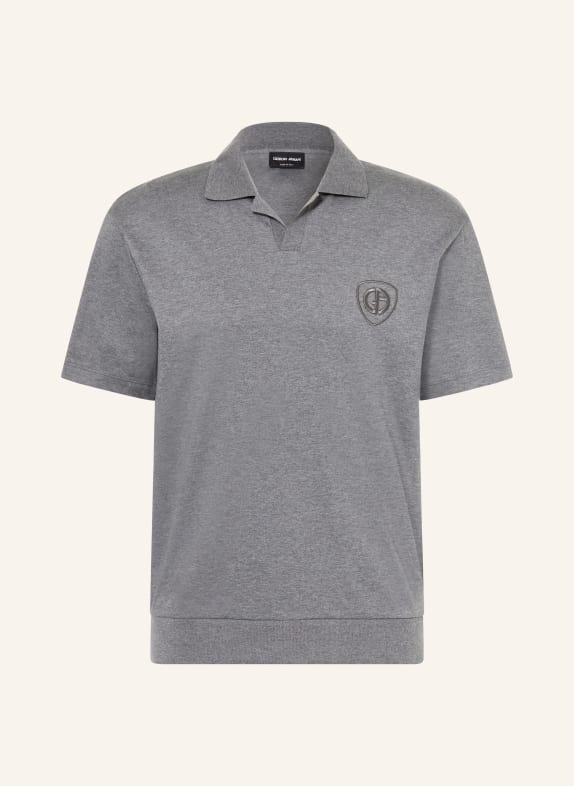 GIORGIO ARMANI Jersey-Poloshirt DUNKELGRAU