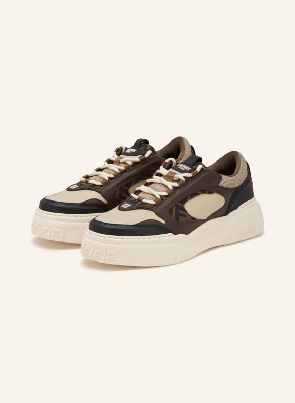 FENDI Sneaker FORCE SCHWARZ / DUNKELBRAUN / BEIGE