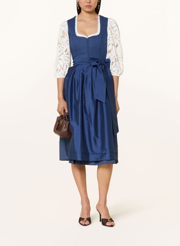 Heimatglück Tracht Dirndlblouse NELE met 3/4-mouwen WIT