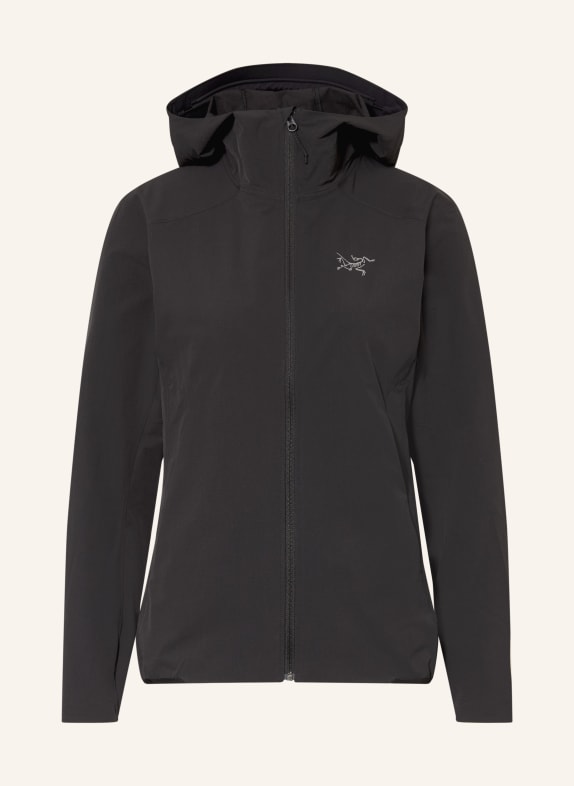 ARC'TERYX Softshell-Jacke GAMMA LIGHTWEIGHT HOODY SCHWARZ