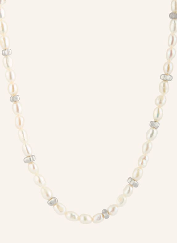 HUGO SHELLBEADS necklace SILVER / WHITE