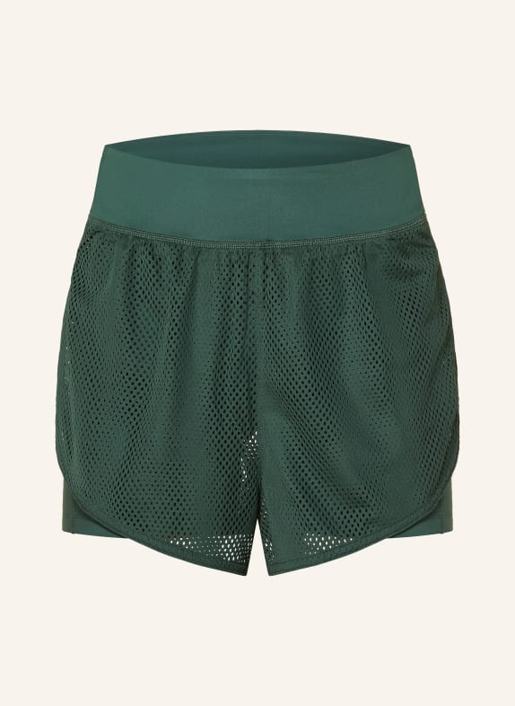 On Tréninkové šortky 2 v 1 TRAIN VOLT TMAVĚ ZELENÁ