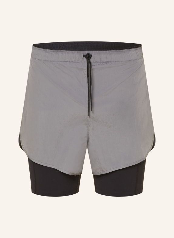 On 2-in-1-Laufshorts PERFORMANCE VOLT GRAU / SCHWARZ