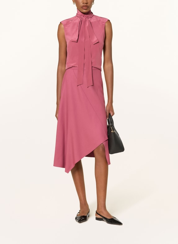 BOSS Zijden overhemdblouse BESEI VIEUX ROSE