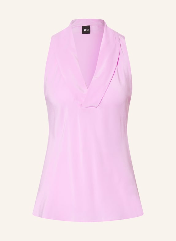 BOSS Blusentop BOLARU aus Seide HELLLILA