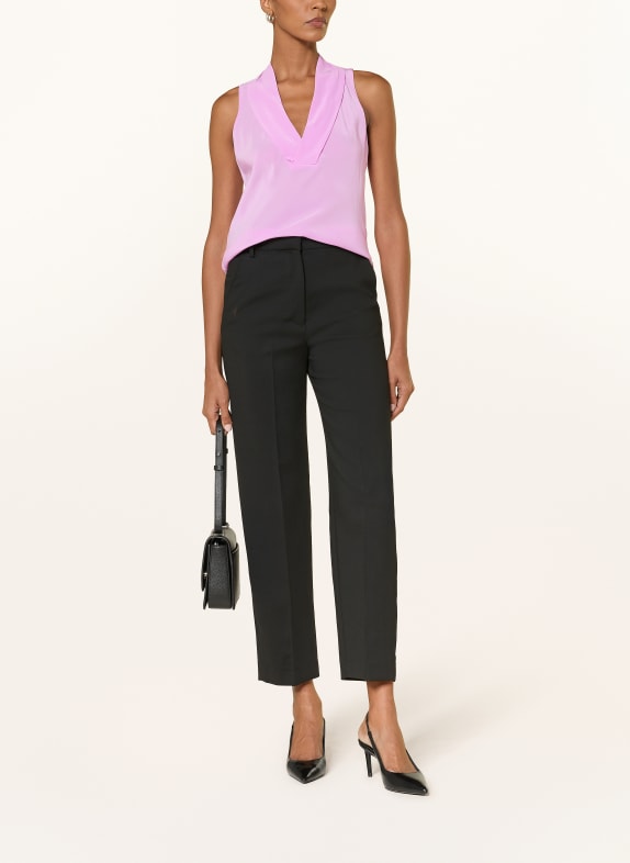 BOSS Blouse BOLARU van zijde LICHTPAARS