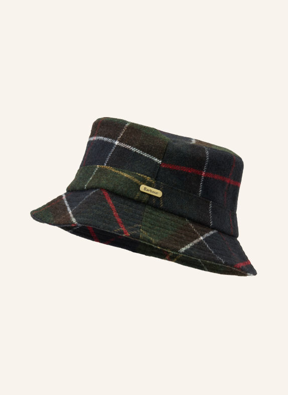 Barbour Bucket-Hat HEIDI DUNKELGRAU / ROT / DUNKELGRÜN