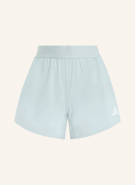 adidas PACER WORKOUT FLEX WOVEN Training Shorts LIGHT GREEN / WHITE