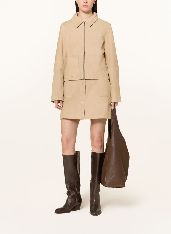 Y.A.S. Leather jacket LIGHT BROWN