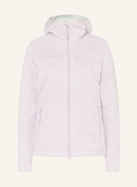MAMMUT Softshellová bunda ULTIMATE VIII SO HOODED SVĚTLE FIALOVÁ