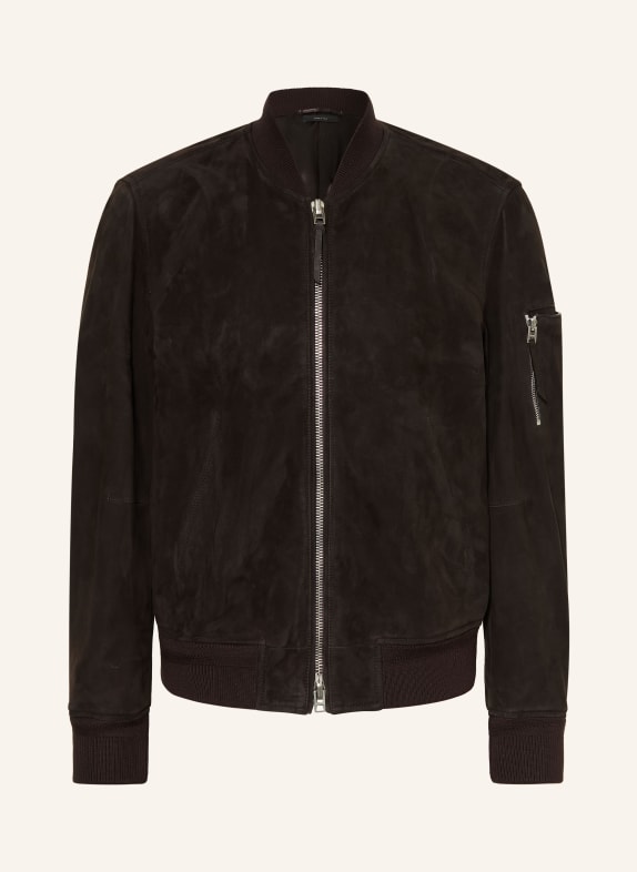 TOM FORD Lederblouson DUNKELBRAUN