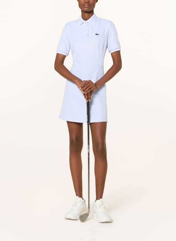 LACOSTE Piqué-Polokleid HELLBLAU