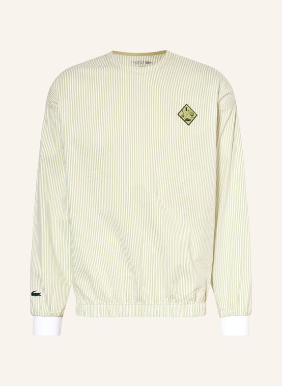 LACOSTE Sweat-shirt VERT CLAIR / BLANC