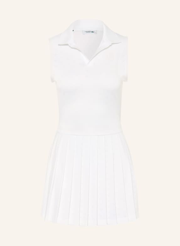 LACOSTE Tennis dress with cutouts WHITE