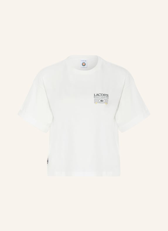 LACOSTE T-shirt ÉCRU / MARRON