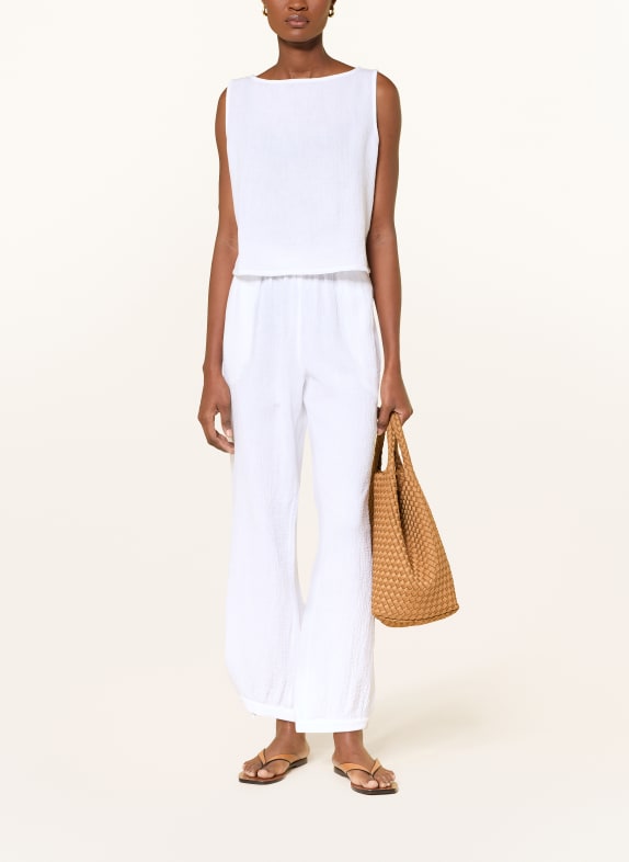 LAUREN RALPH LAUREN Set: Top und Marlenehose WEISS