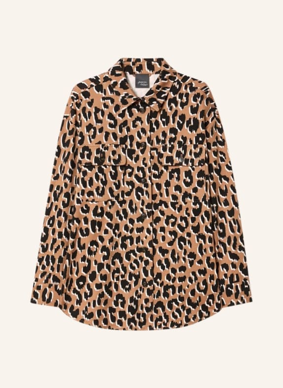 PERSONA MARINA RINALDI KIWI Shirt COGNAC / WHITE / BLACK